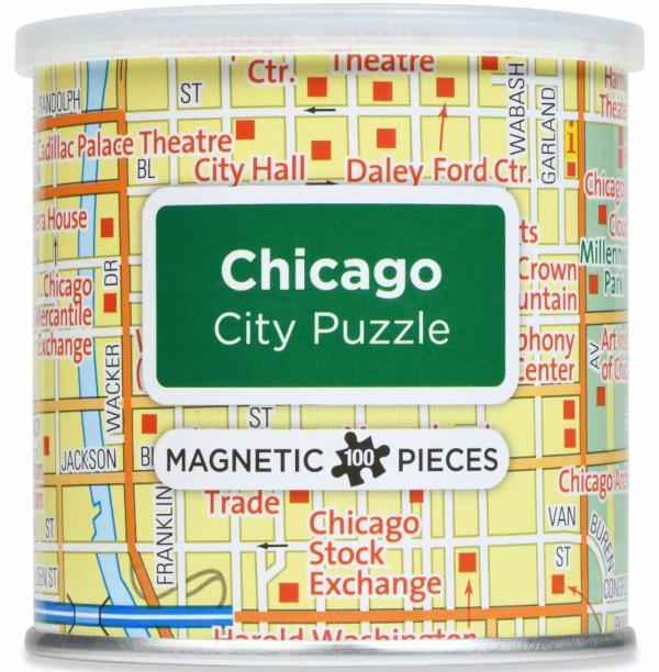 Age 5 + (55-199 Pcs) |   City Magnetic Puzzle Chicago Puzzles Age 5 + (55-199 Pcs)