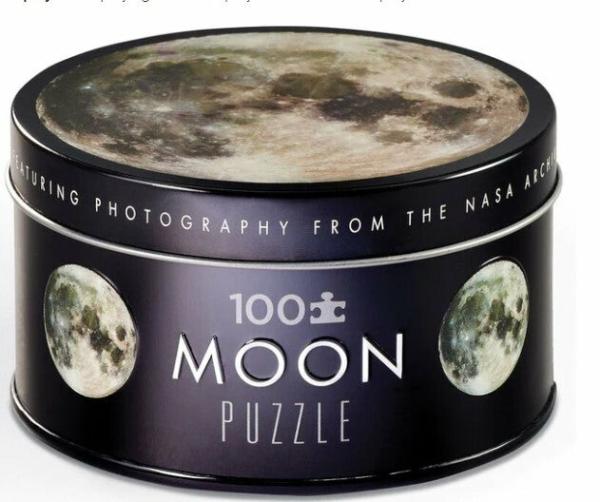 Age 5 + (55-199 Pcs) |   Moon Puzzle 100 Pc Tin Age 5 + (55-199 Pcs) Age 5 + (55-199 Pcs)