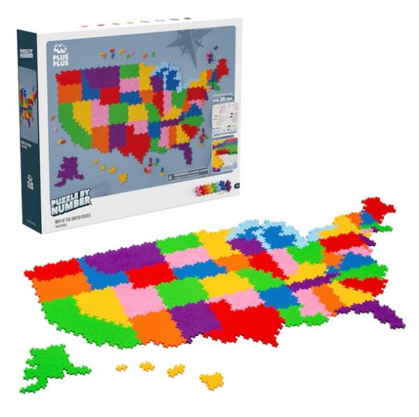 Age 5 + (55-199 Pcs) |   Puzzle By Number Map Of The Us Age 5 + (55-199 Pcs) Age 5 + (55-199 Pcs)