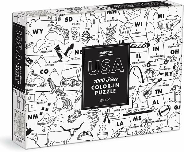 Ages 10-12 Yrs (401-999 Pcs) |   Maptote Usa Color In Puzzle Ages 10-12 Yrs (401-999 Pcs) Ages 10-12 Yrs (401-999 Pcs)