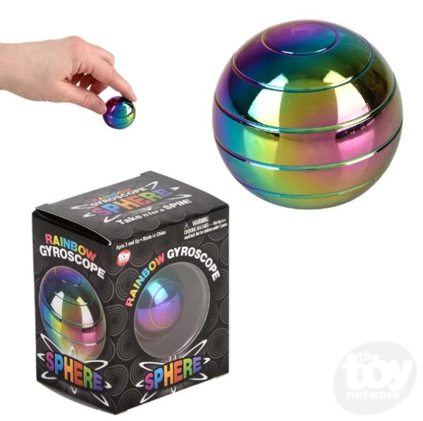 Sensory |   1.5" Rainbow Gyroscope Sphere Sensory Sensory