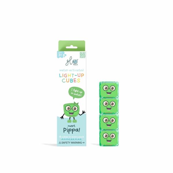 Splish Splash |   Glo Pals Pippa Green Light-Up Cubes Splish Splash Splish Splash